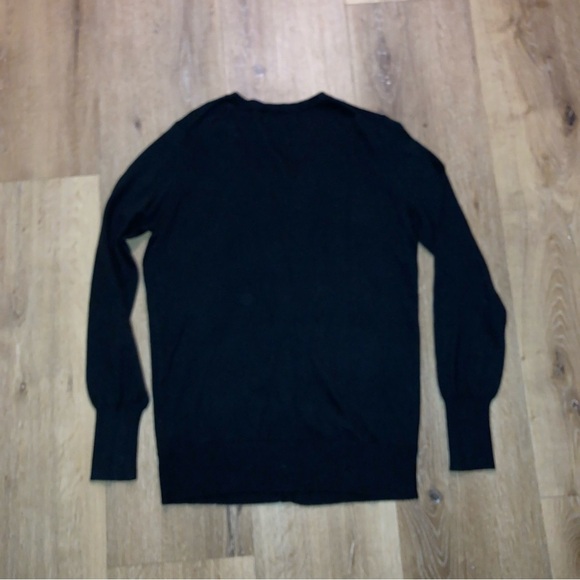 Old Navy Black Sweater with Beaded Detail Size Medium | Cardigan Preppy - Picture 5 of 14